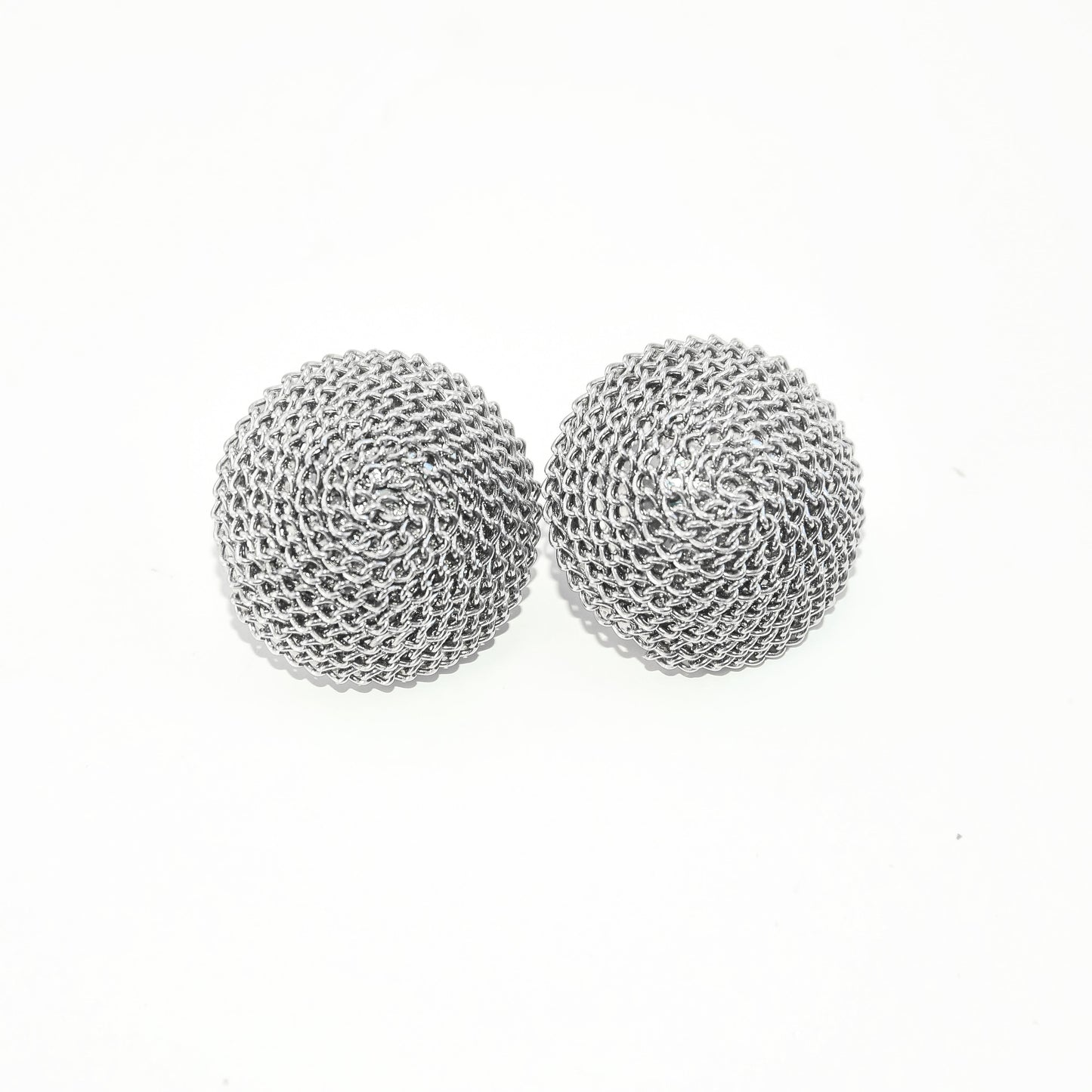 Silver circle chain Earring