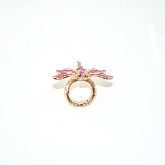 Butterfly Pink ring Backview